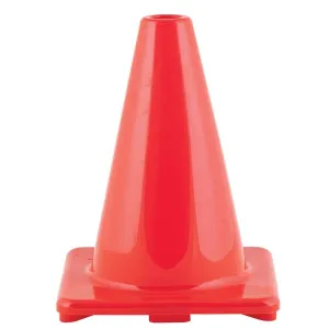 6 Inch High Visibility Flexible Vinyl Cone Orange