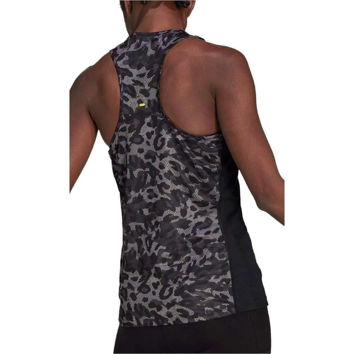 adidas Fast Graphic Womens Running Vest Tank Top - Grey