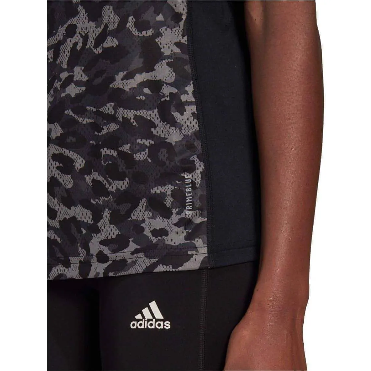 adidas Fast Graphic Womens Running Vest Tank Top - Grey