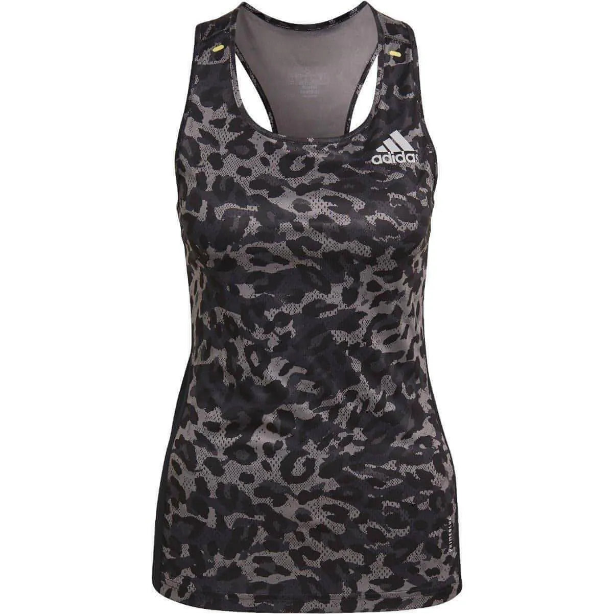 adidas Fast Graphic Womens Running Vest Tank Top - Grey