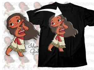 Adorable Island Girl Moana Design Png Digital Download