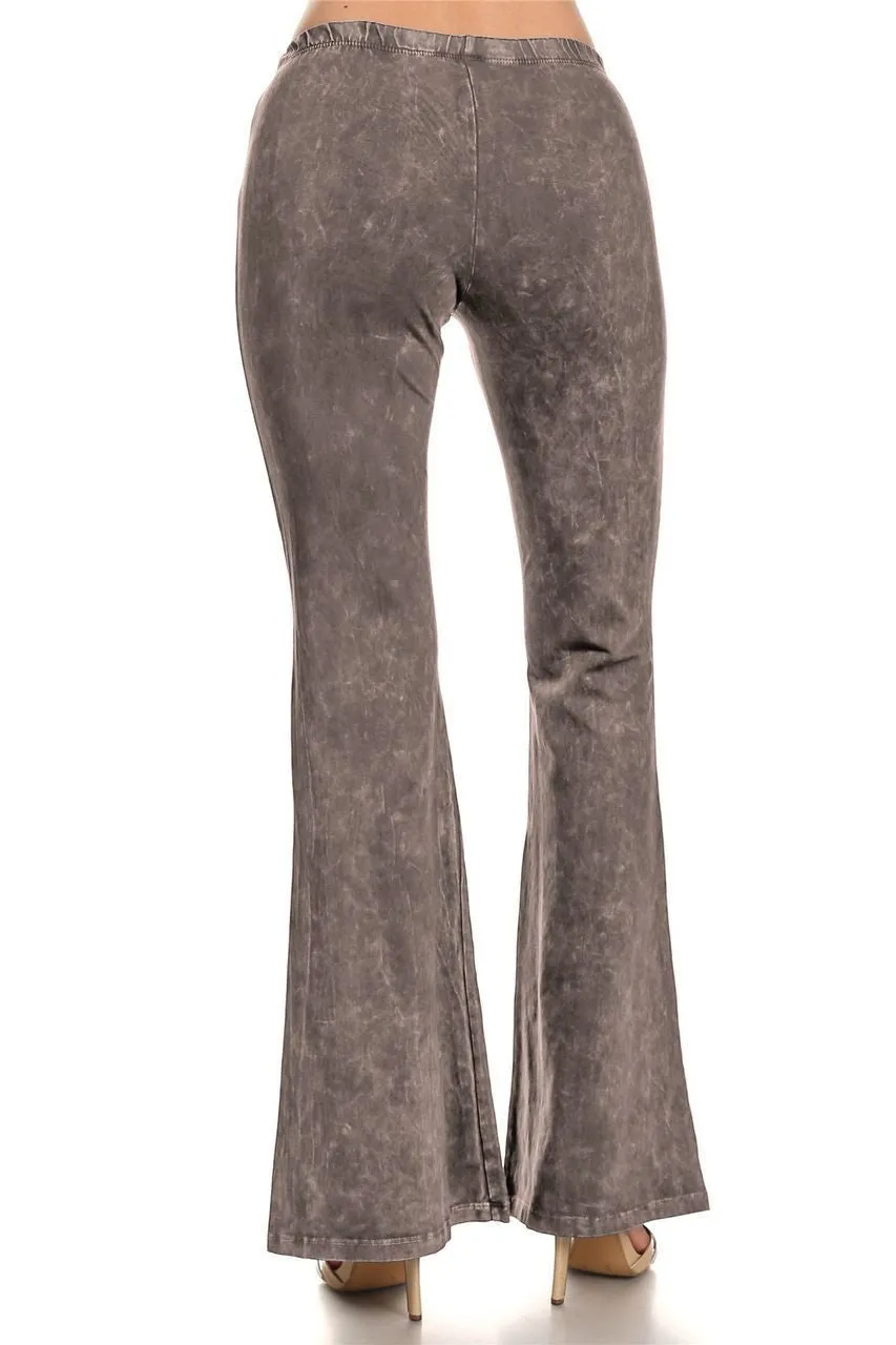 Bell Bottoms Yoga Pants Denim Colored Taupe Gray