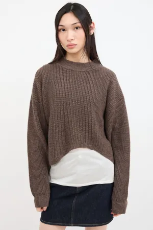 Brown Wool Hudson Knit Sweater