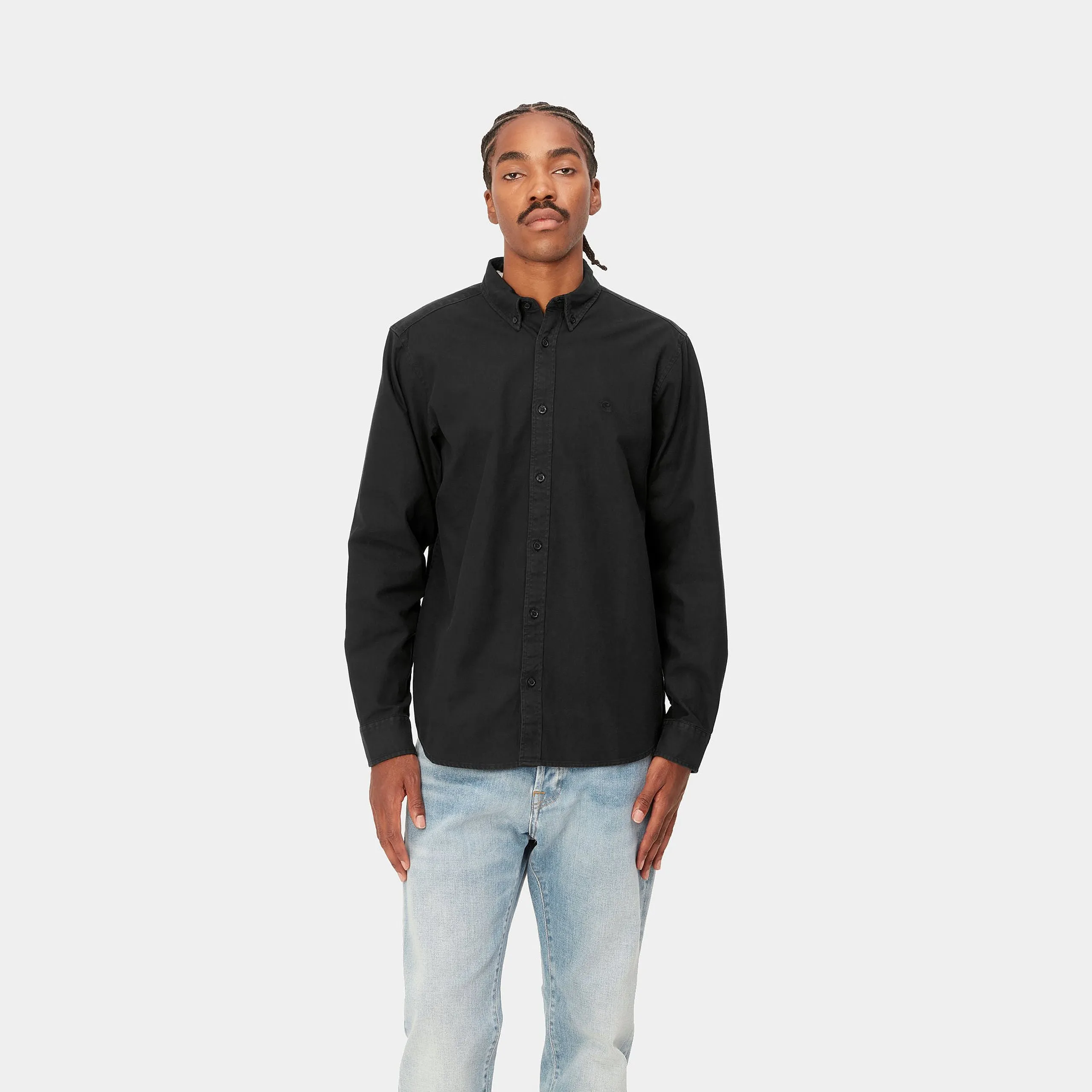 Carhartt WIP Bolton Shirt - Black Rinsed