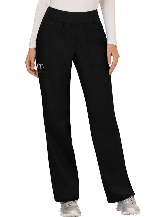 Cherokee Workwear WW Revolution Women's Mid Rise Straight Leg Pull-on Pant