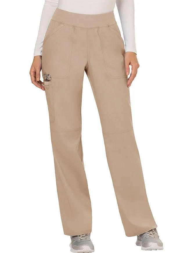 Cherokee Workwear WW Revolution Women's Mid Rise Straight Leg Pull-on Pant