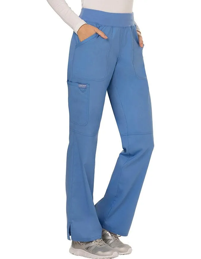 Cherokee Workwear WW Revolution Women's Mid Rise Straight Leg Pull-on Pant