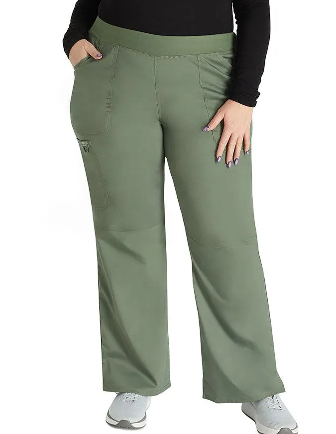 Cherokee Workwear WW Revolution Women's Mid Rise Straight Leg Pull-on Pant