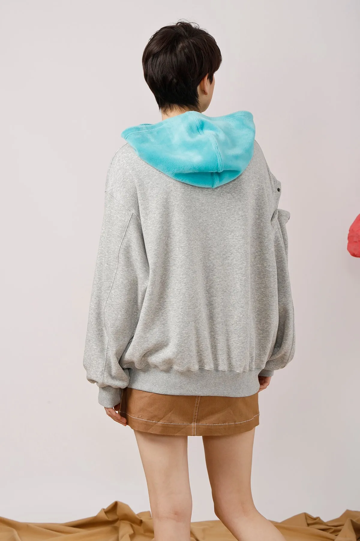 Convertible Fringed Hoodie