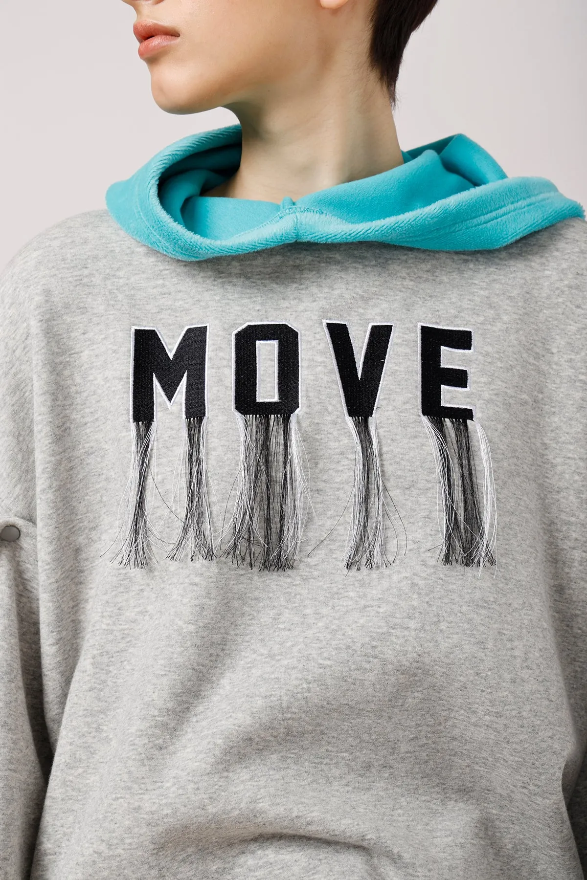 Convertible Fringed Hoodie