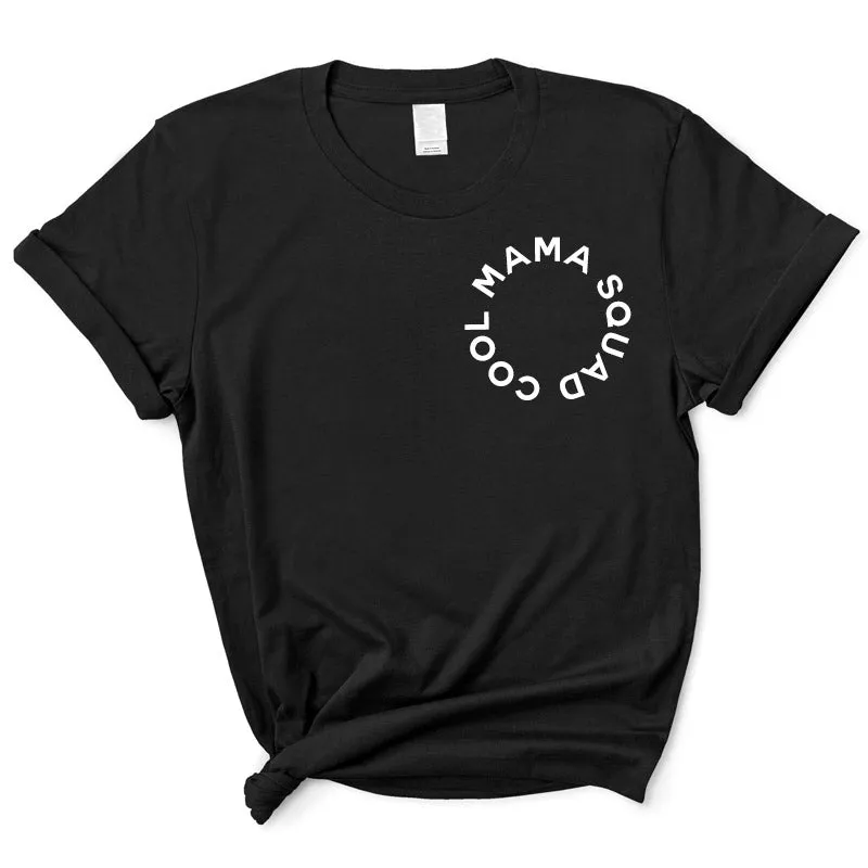 Cool Mama/Cool Kid Squad Circular Black T-Shirts