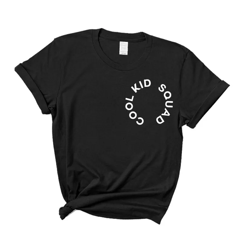 Cool Mama/Cool Kid Squad Circular Black T-Shirts