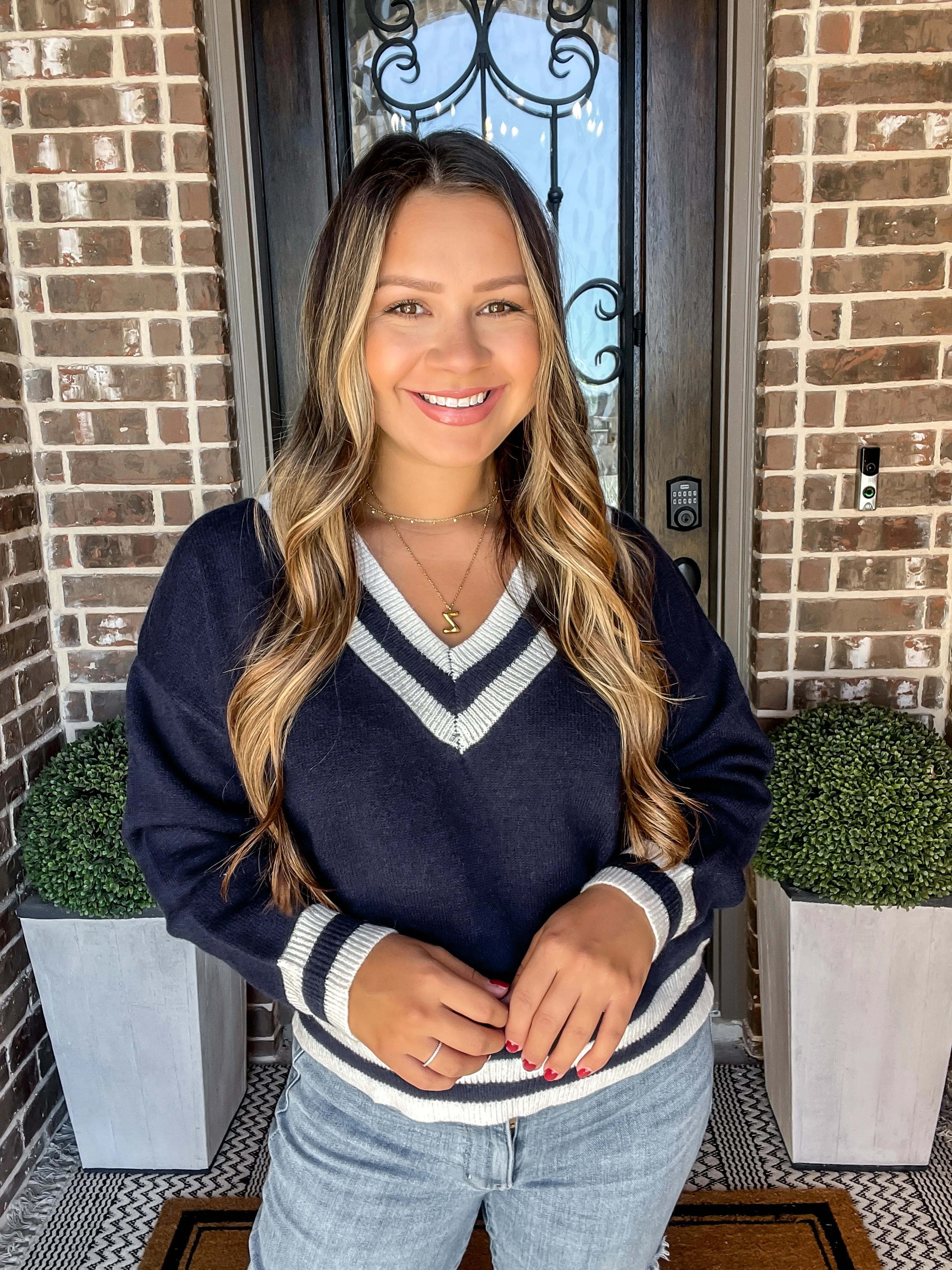 Country Club Navy Knit Sweater