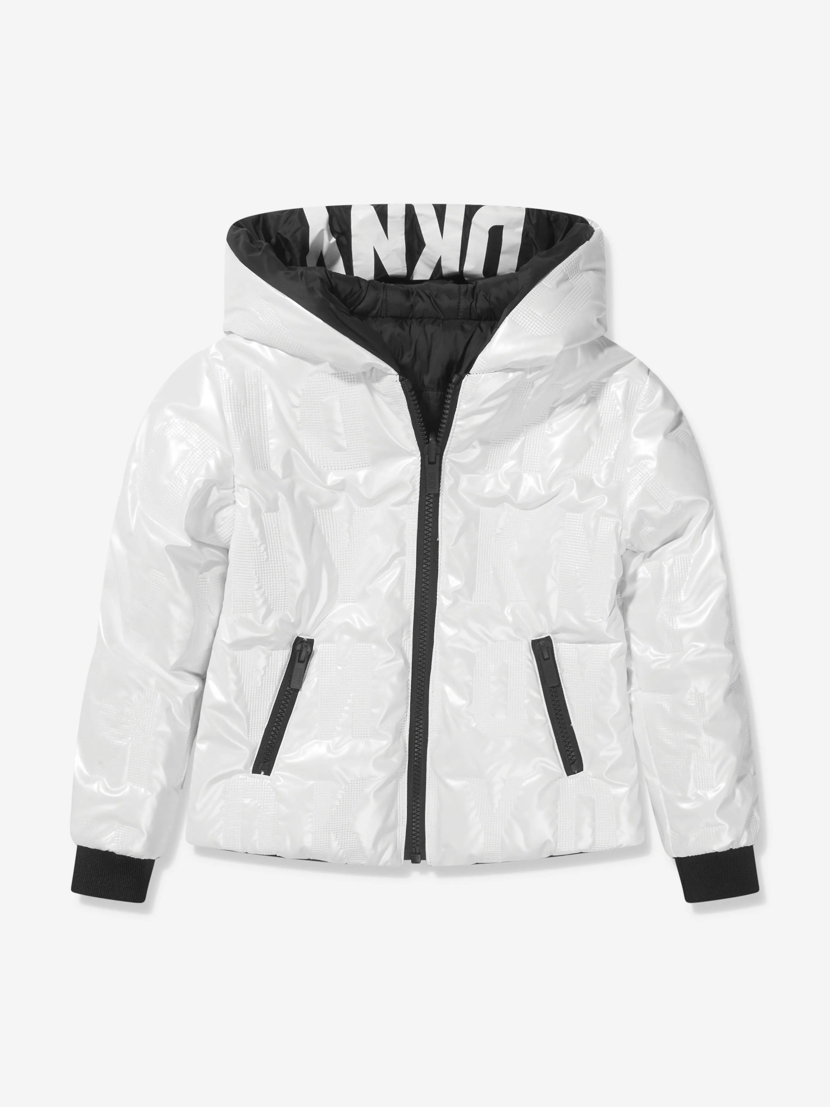 DKNY Girls Reversible Hooded Puffer Jacket