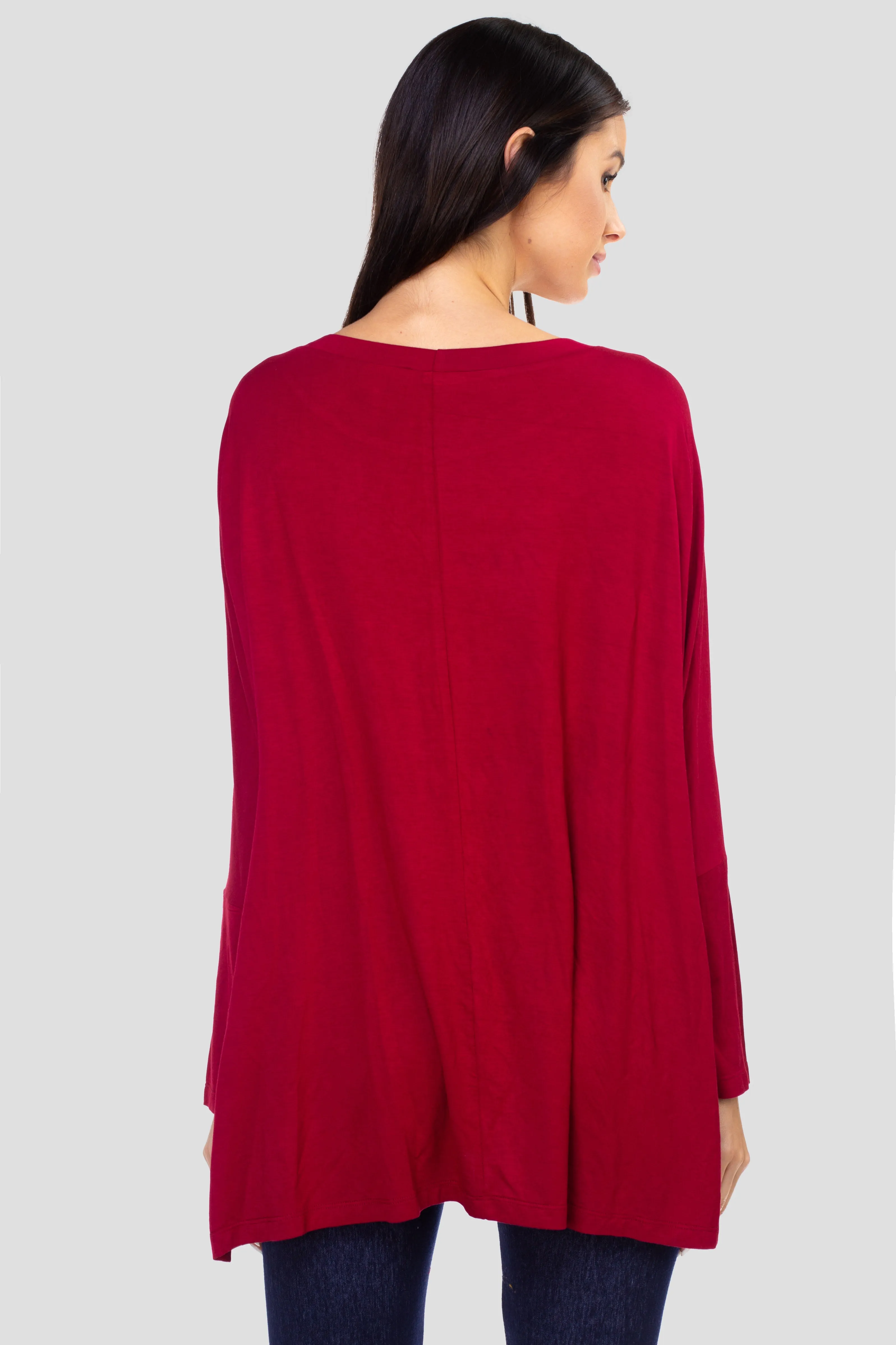 Effortless Style Dolman Oversized Tunic Top