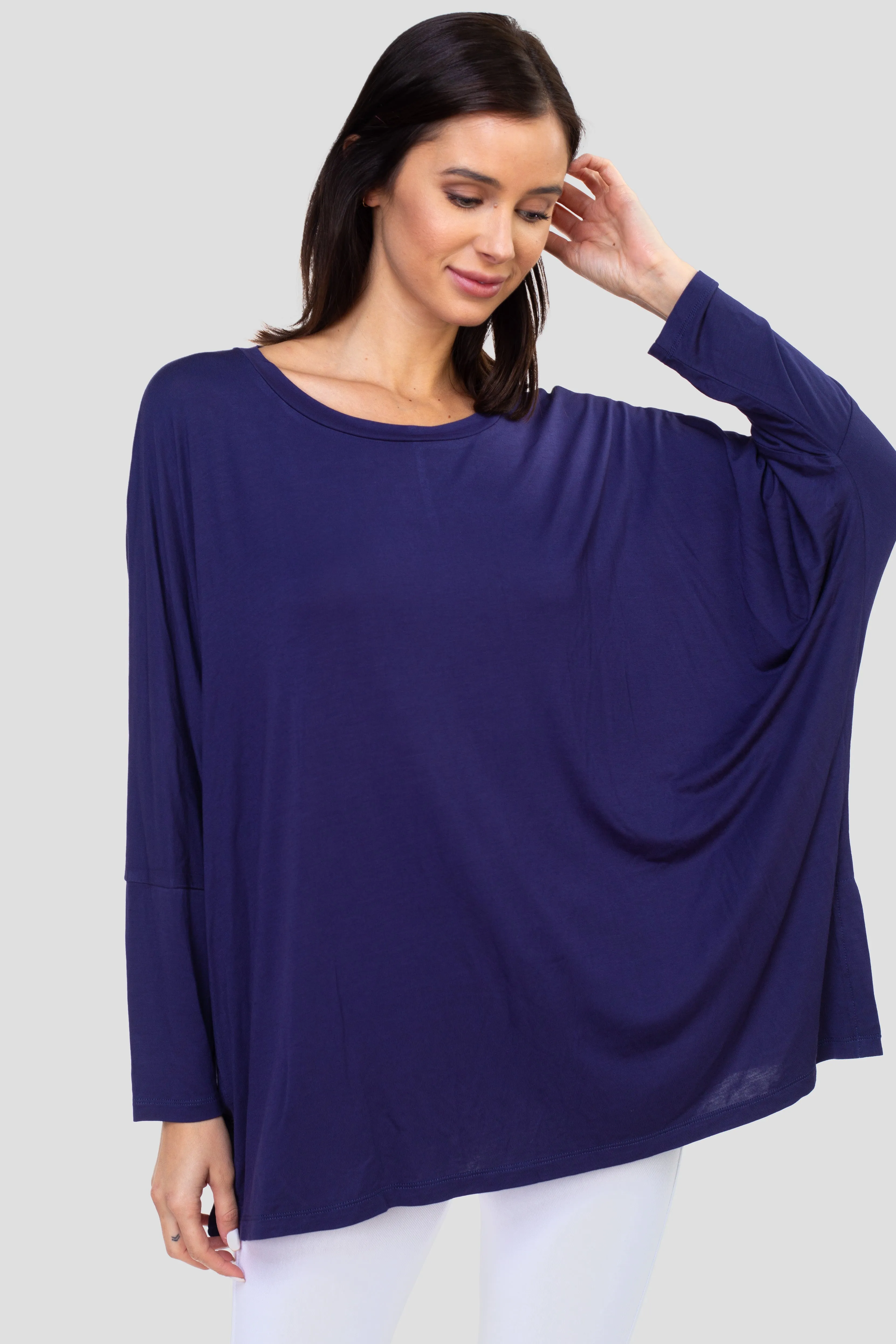 Effortless Style Dolman Oversized Tunic Top