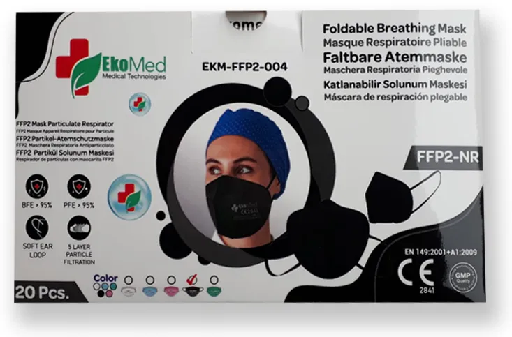 Ekomed Medical Technologies Foldable Breathing Mask FFP2-NR (20 Pack)