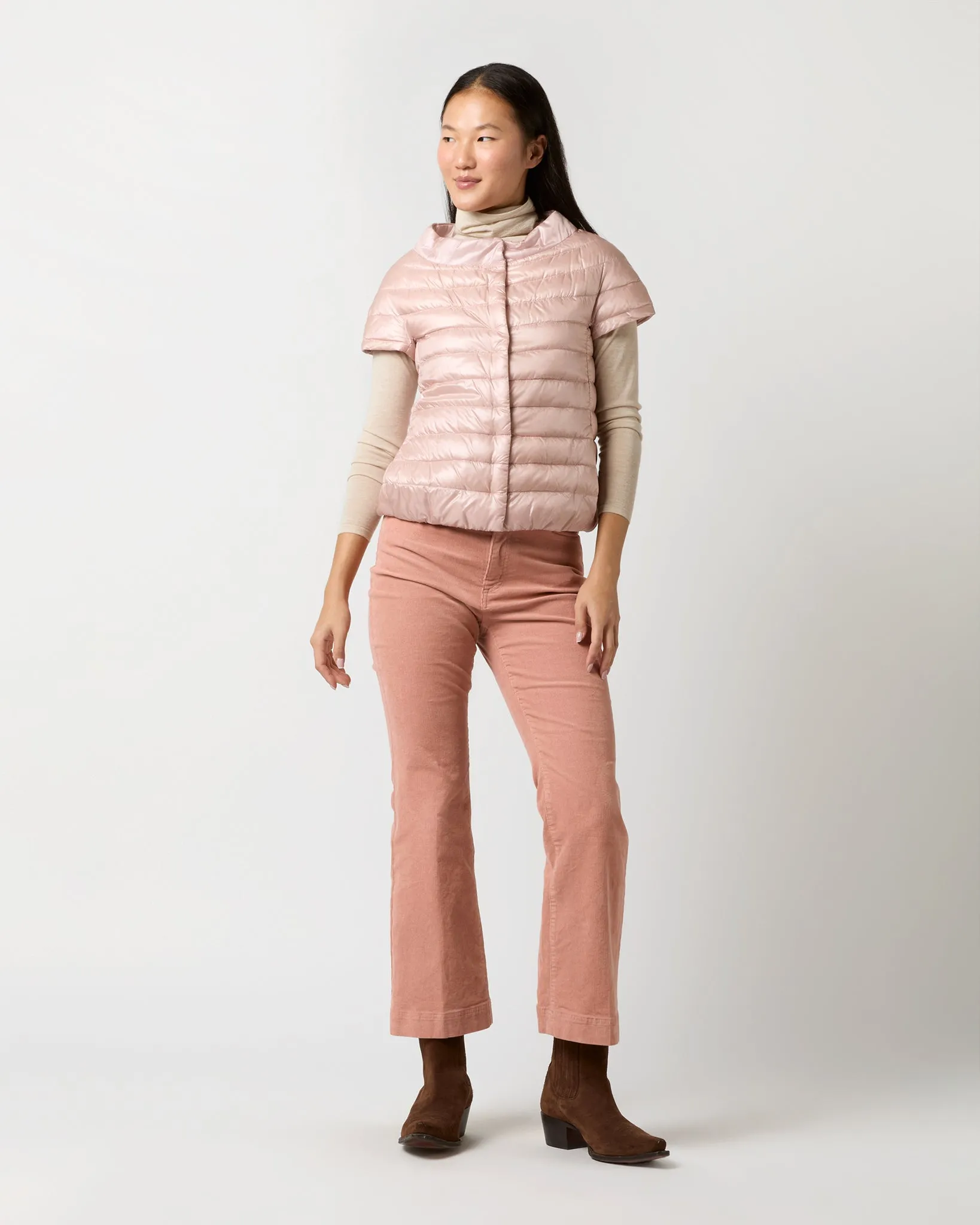 Emilia Cap-Sleeve Jacket in Rose Pink