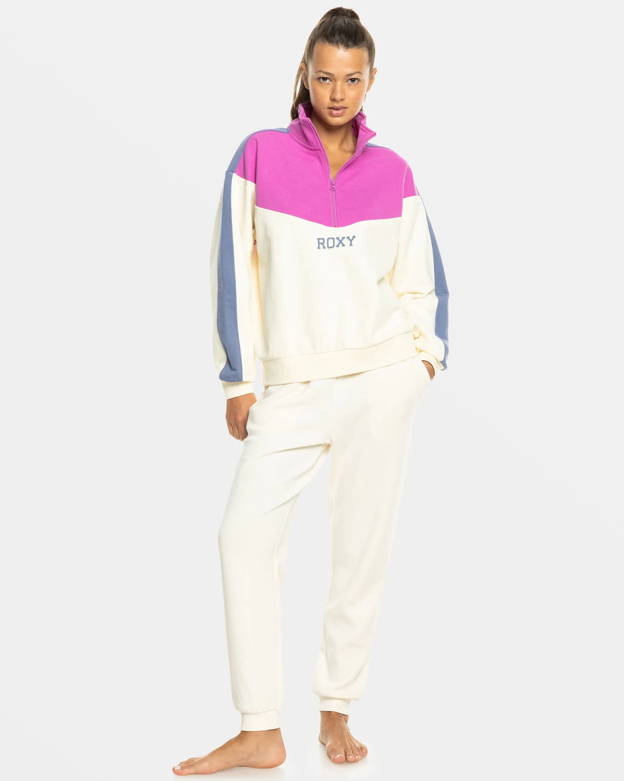 Essential Energy Half-Zip Sweatshirt - Rosebud