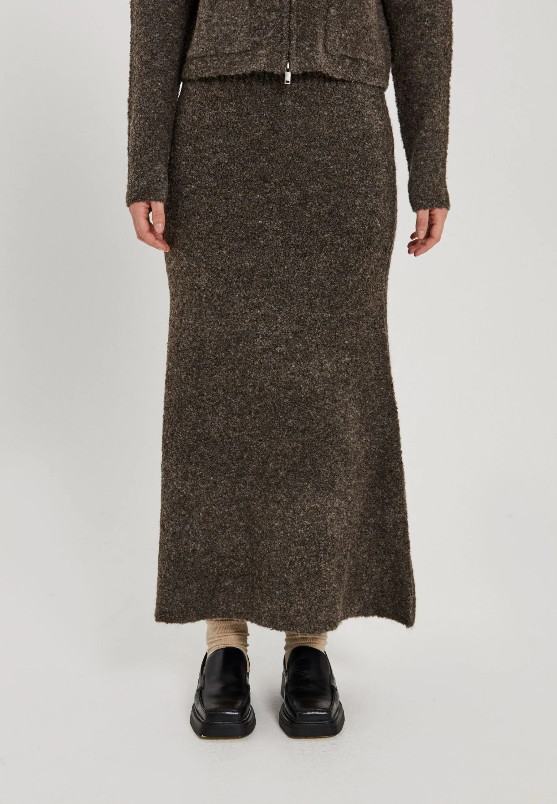 Filine knit skirt - Dark Brown