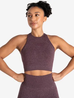 Form Seamless Crop Tank - Cherry Marl