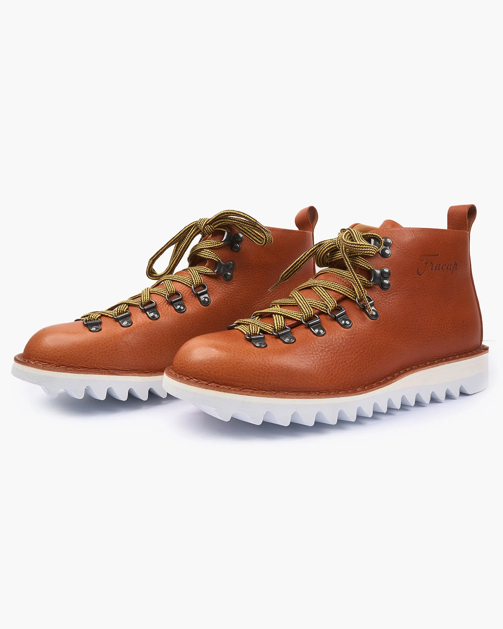 Fracap M120 Magnifico Leather Boots - Arancio / White Ripple Sole