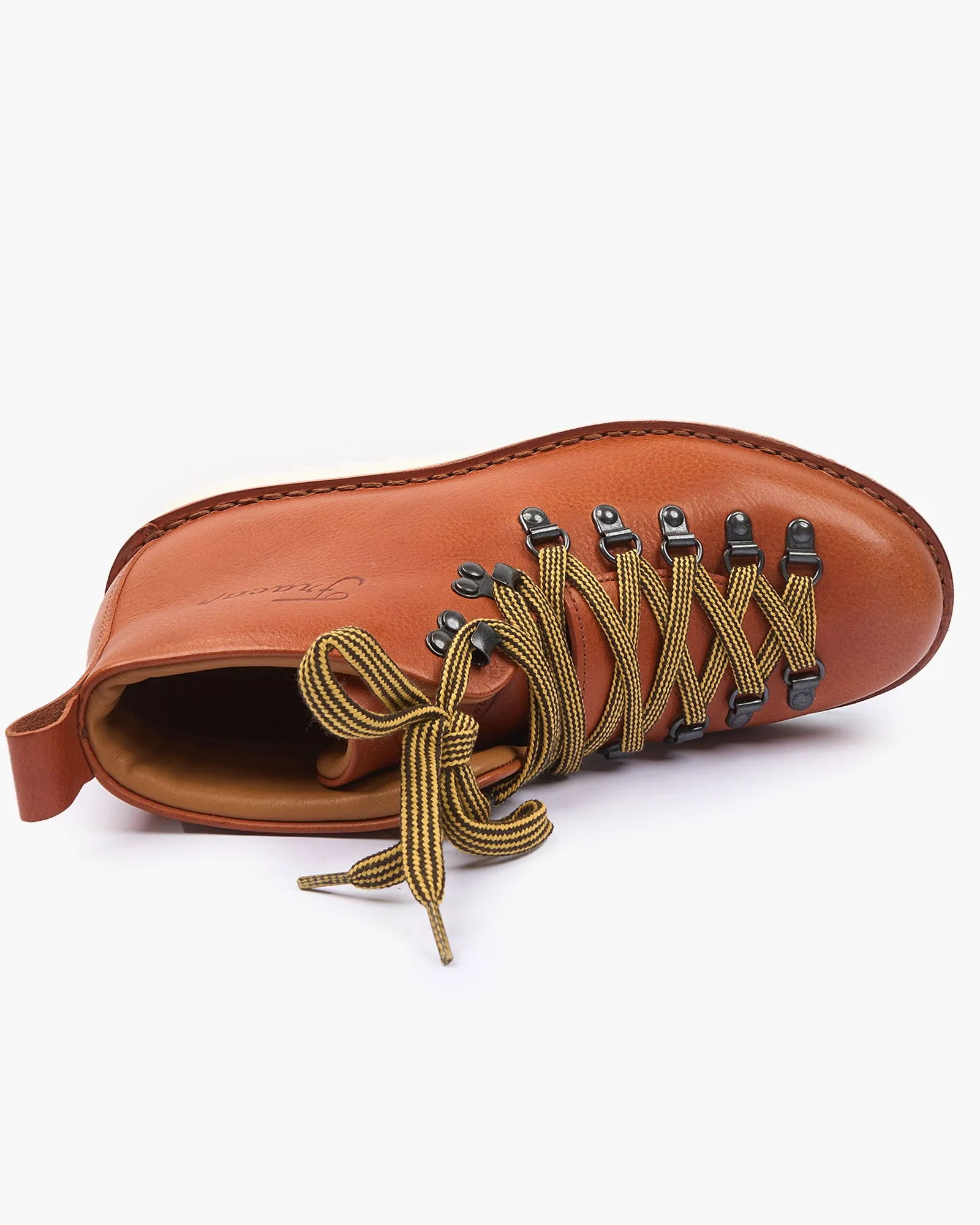 Fracap M120 Magnifico Leather Boots - Arancio / White Ripple Sole