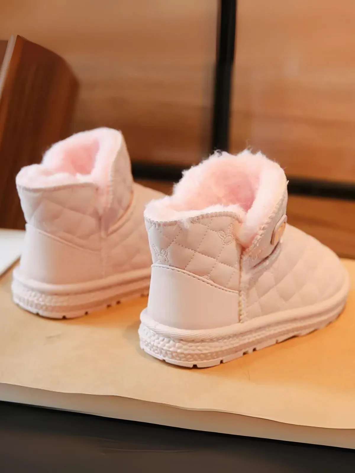 Girls Warm Plush Ankle Snow Boots By Liv and Mia