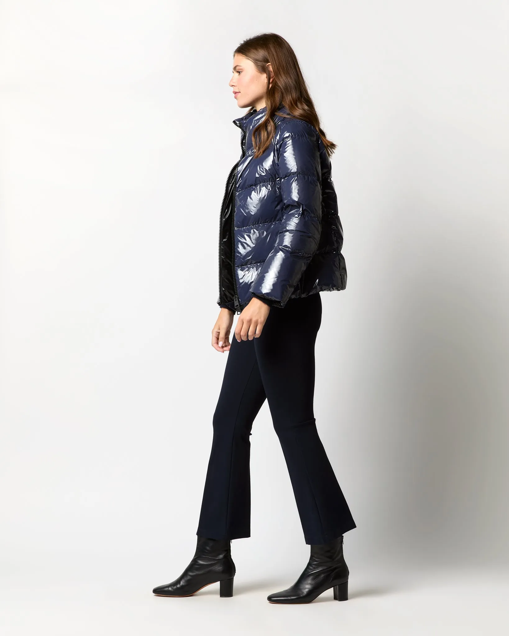 Gloss Short Jacket in Navy