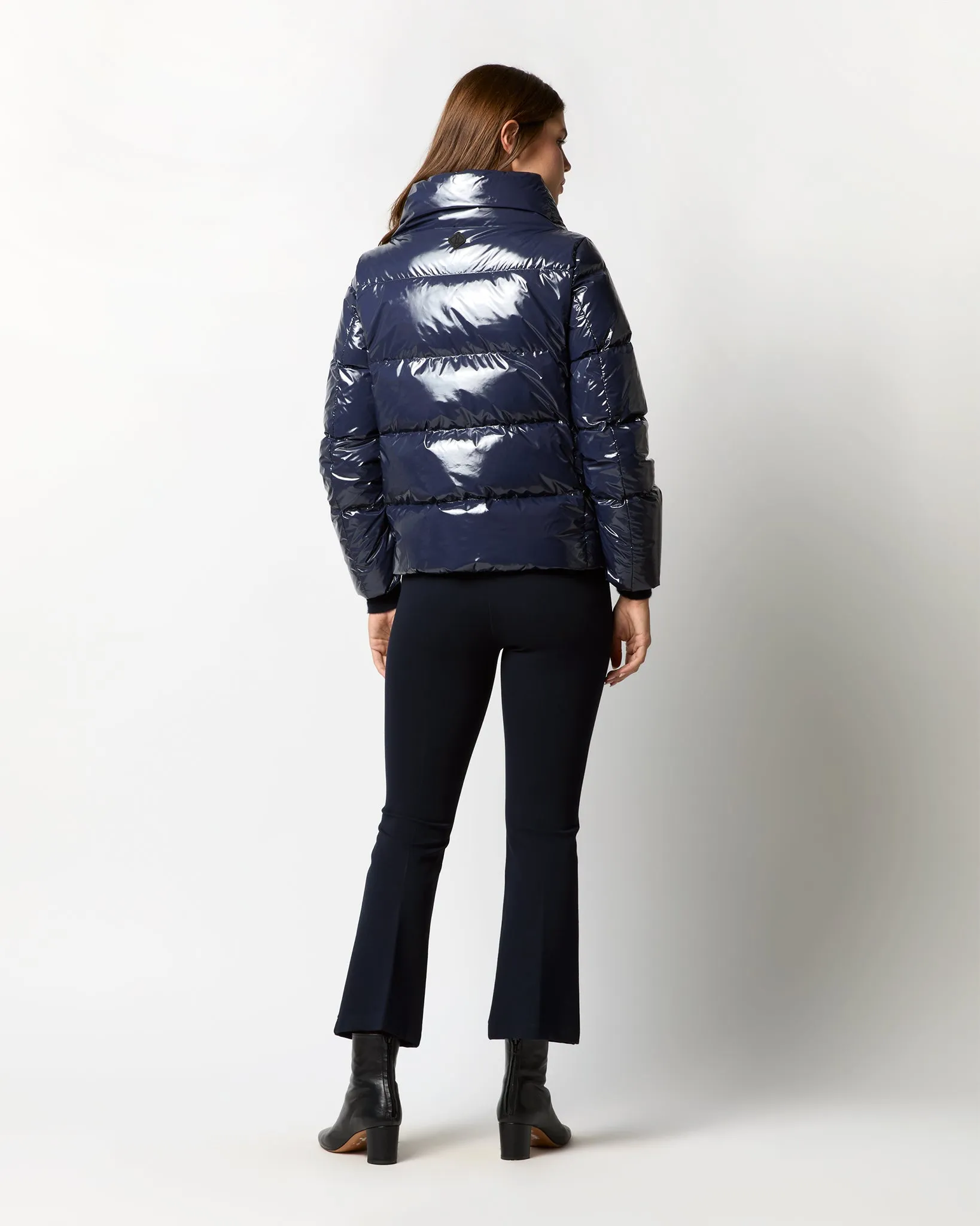 Gloss Short Jacket in Navy