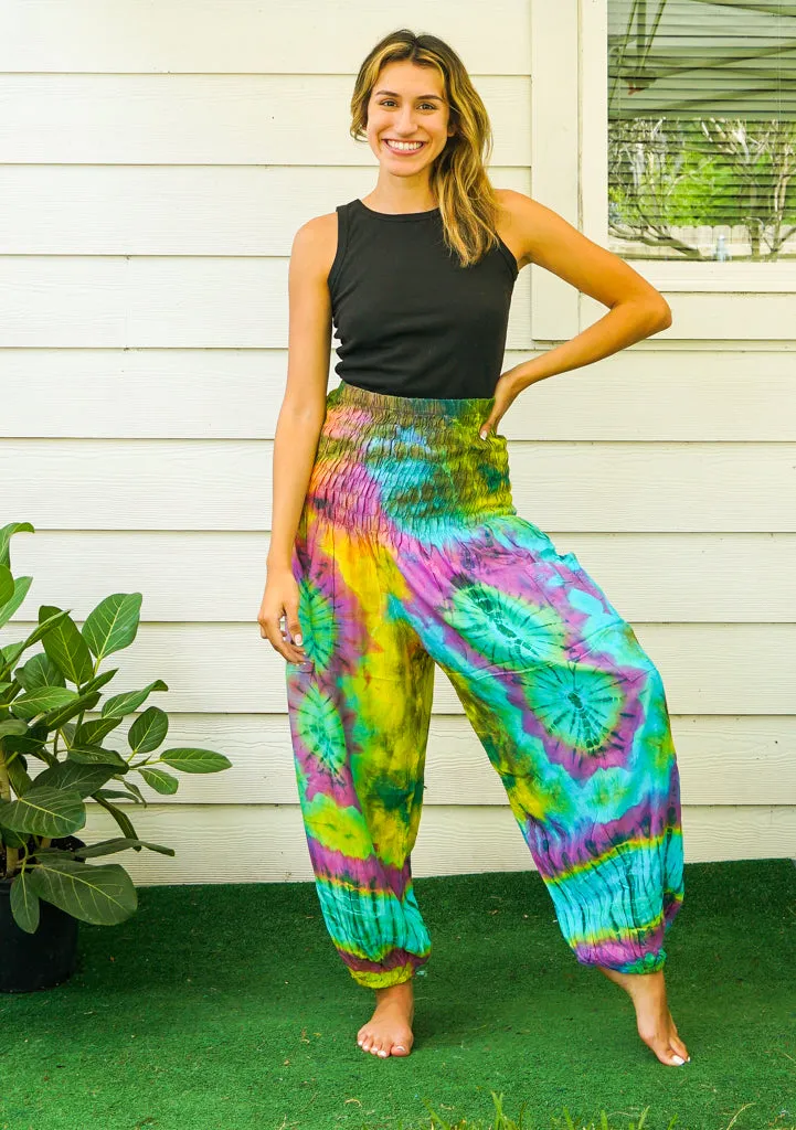 H2845- Tie Dye Harem Pants