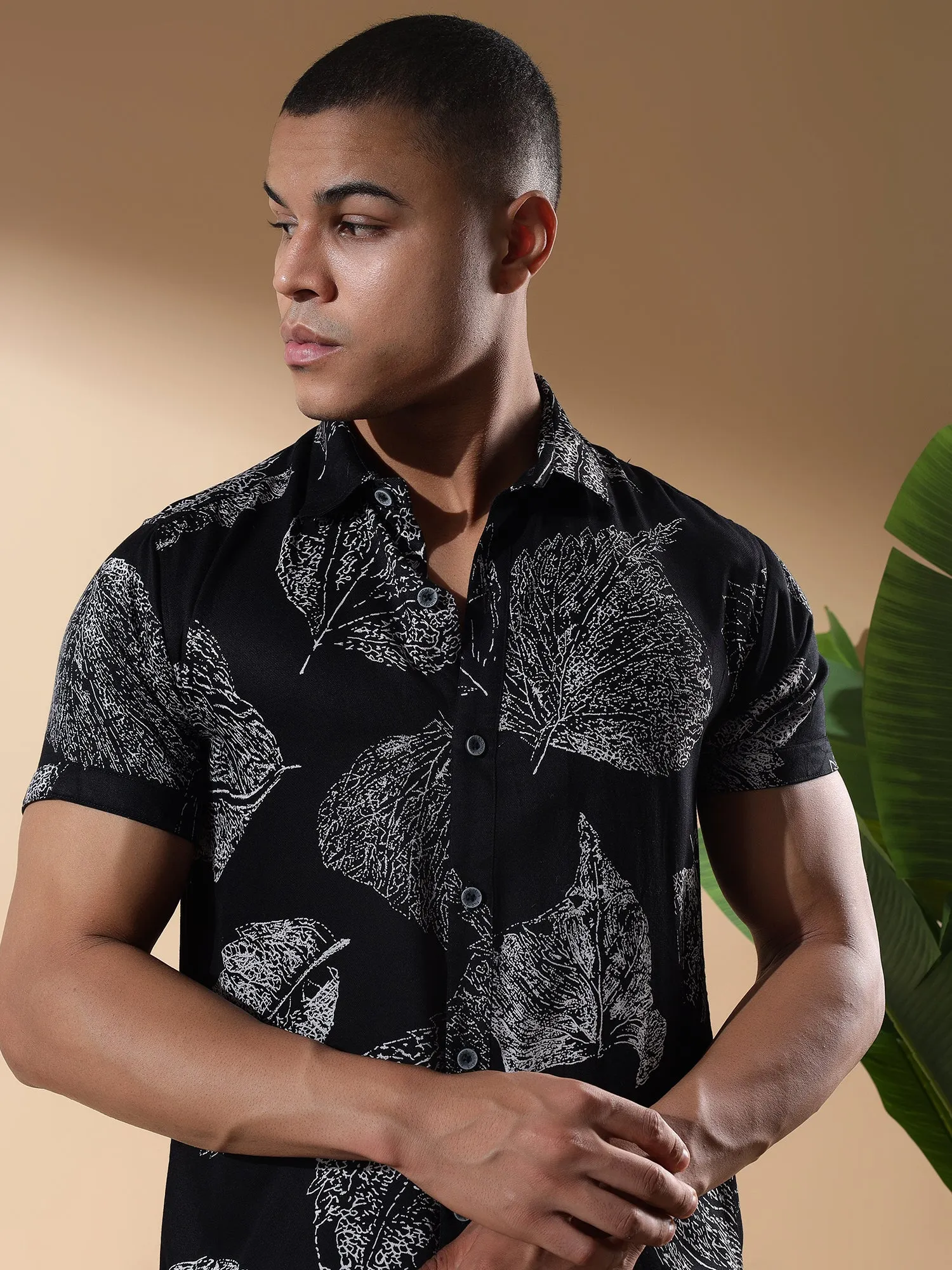 Half Casual Printed Cotton Shirt Regular Fit For Man