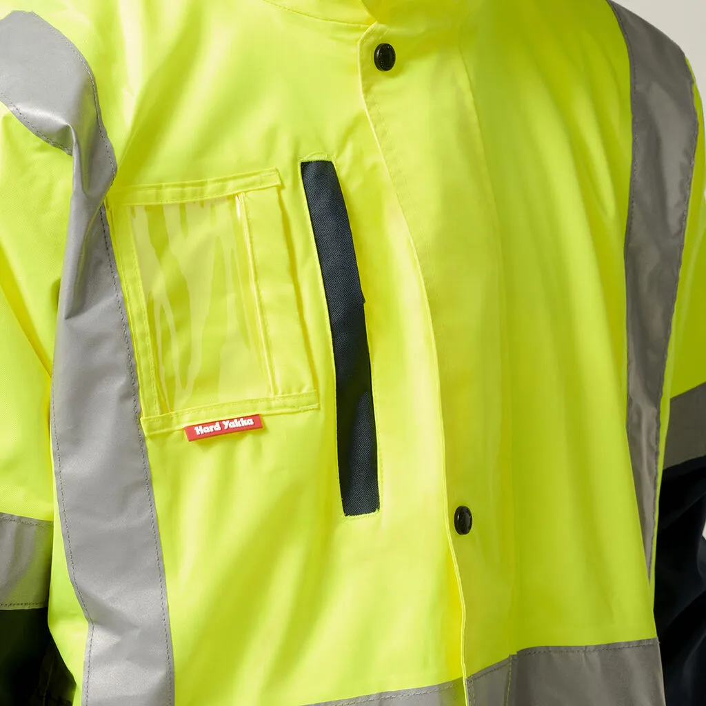 Hard Yakka Hi-Vis 4-In-1 Taped Wet Weather Jacket (Y06057)