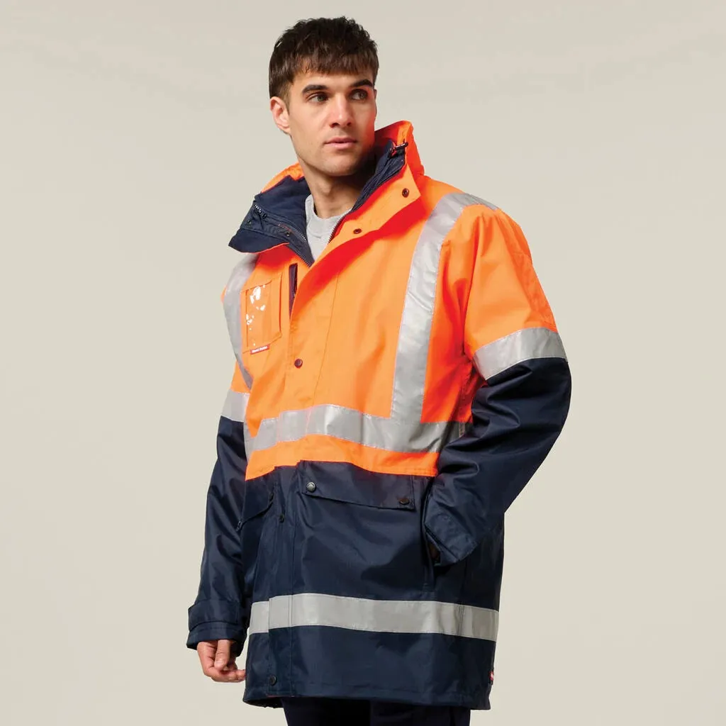 Hard Yakka Hi-Vis 4-In-1 Taped Wet Weather Jacket (Y06057)