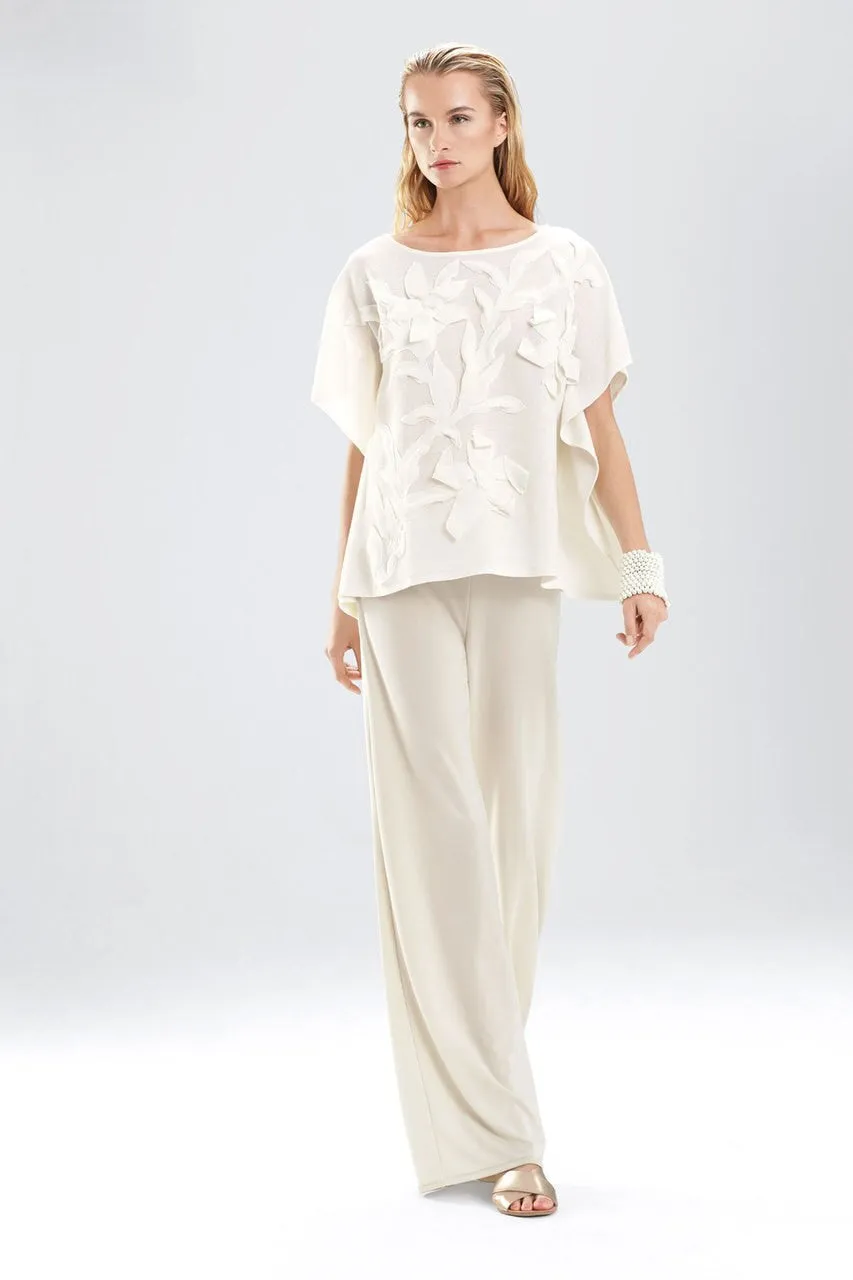 Knit Raffia Caftan Top