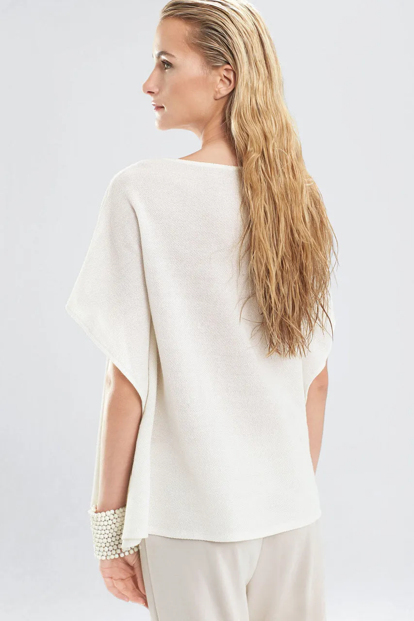 Knit Raffia Caftan Top