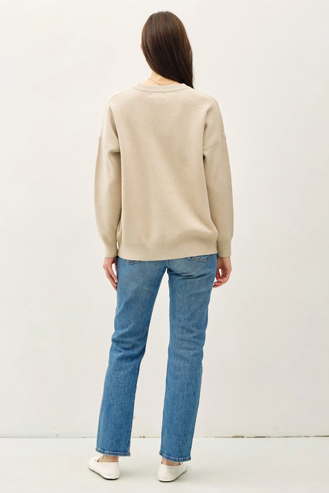 Lennox Basic Blouson Sleeve Pullover Sweater