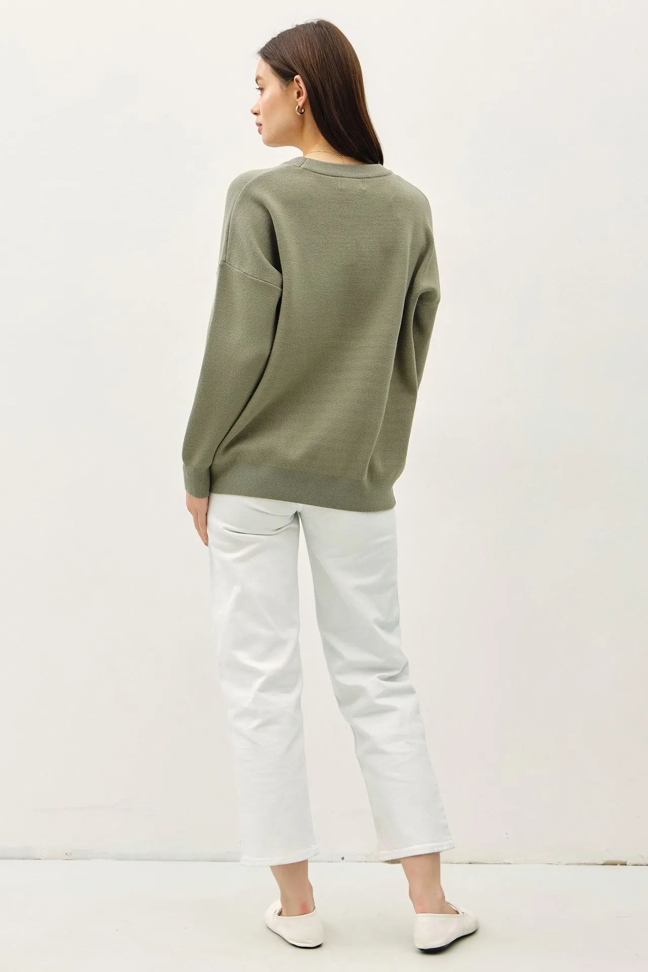 Lennox Basic Blouson Sleeve Pullover Sweater