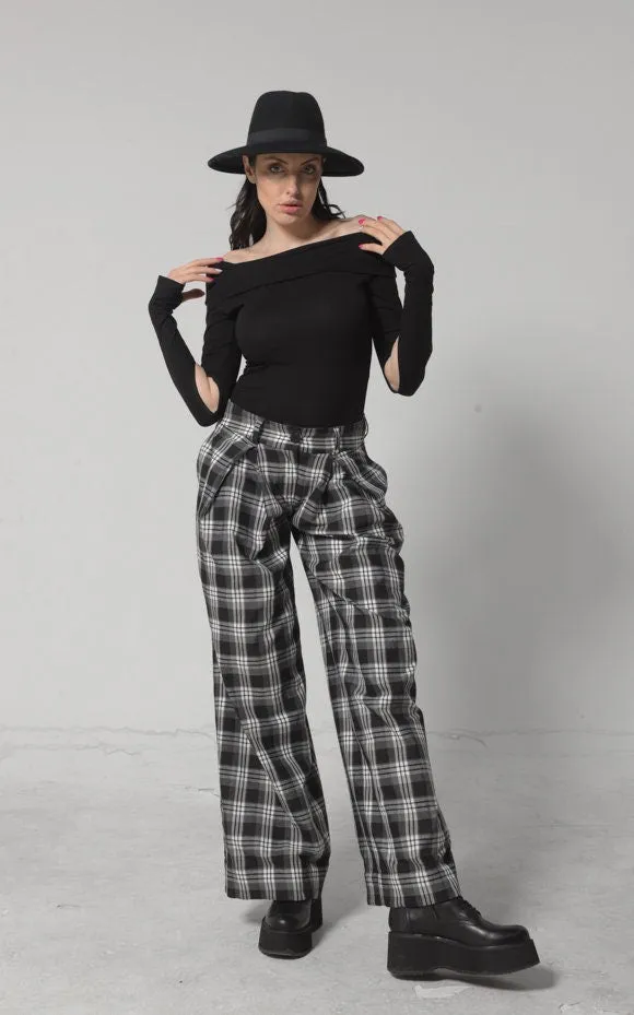 Long Plaid Pants