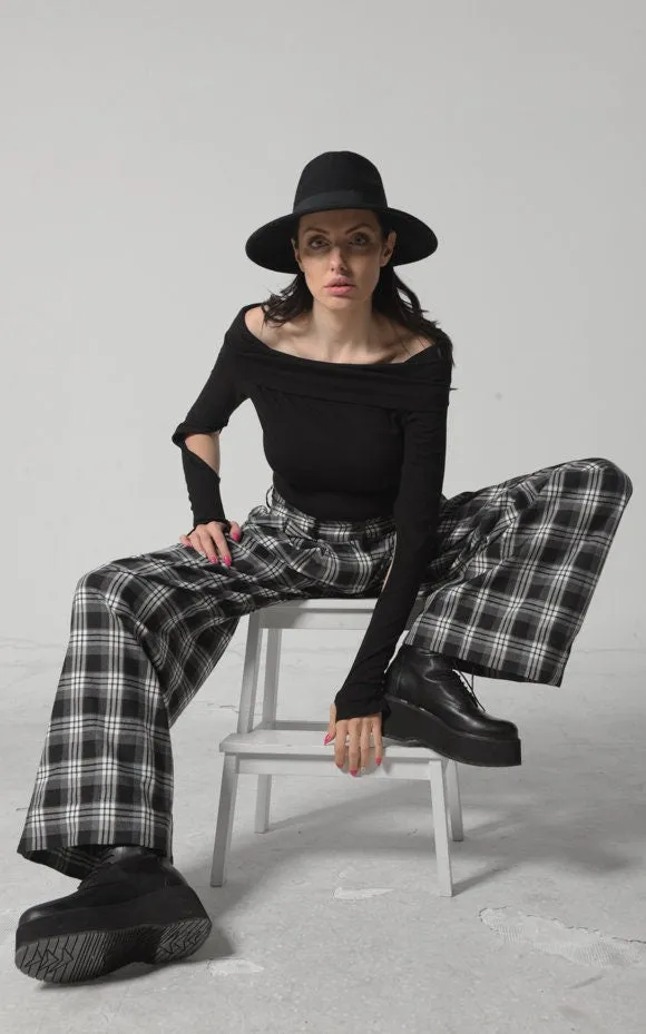 Long Plaid Pants