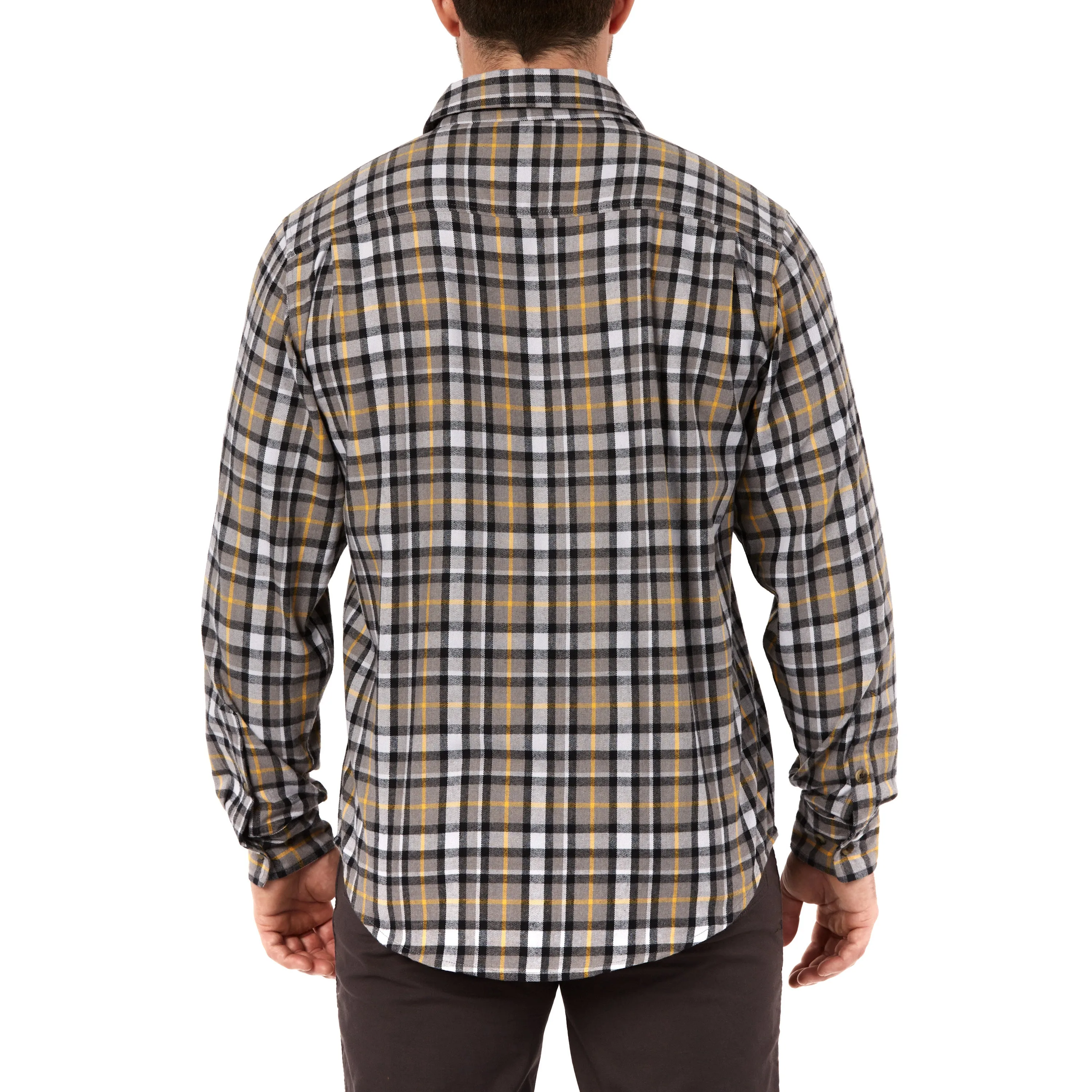 LONG SLEEVE 2-POCKET PLAID FLANNEL SHIRT WITH PEN-SLOT