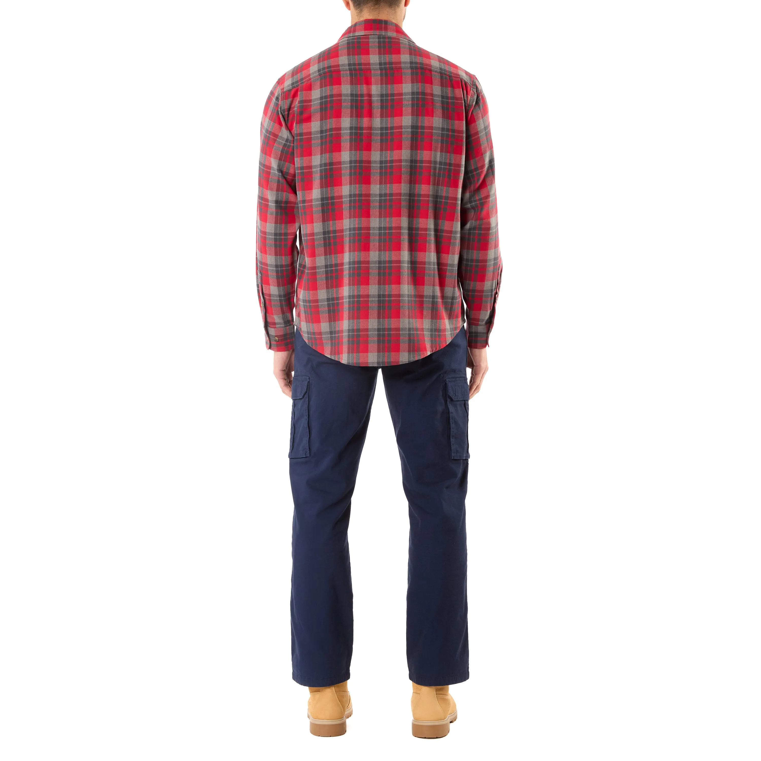 LONG SLEEVE 2-POCKET PLAID FLANNEL SHIRT WITH PEN-SLOT