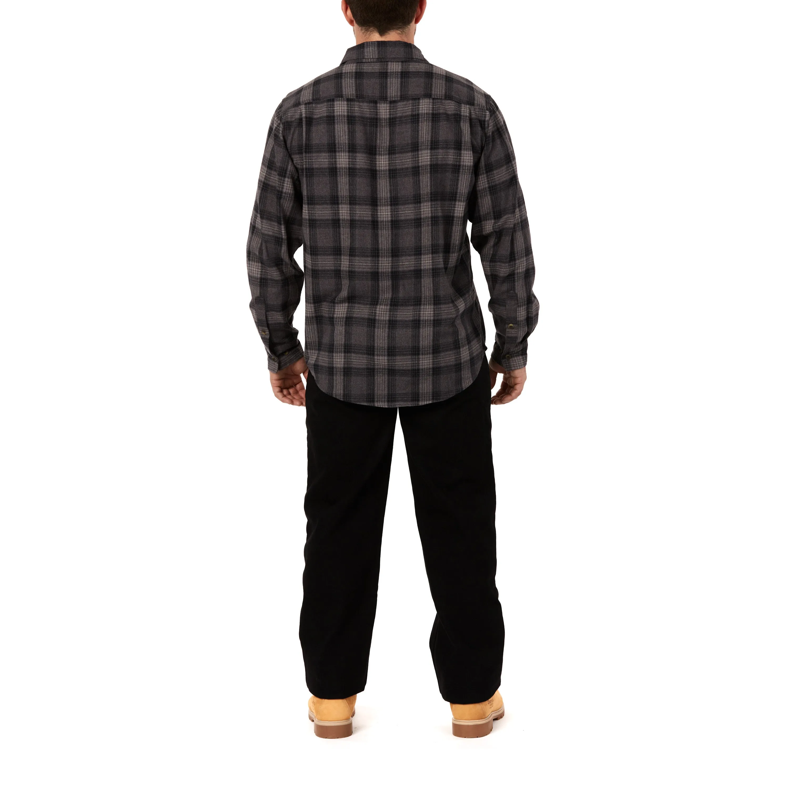 LONG SLEEVE 2-POCKET PLAID FLANNEL SHIRT WITH PEN-SLOT