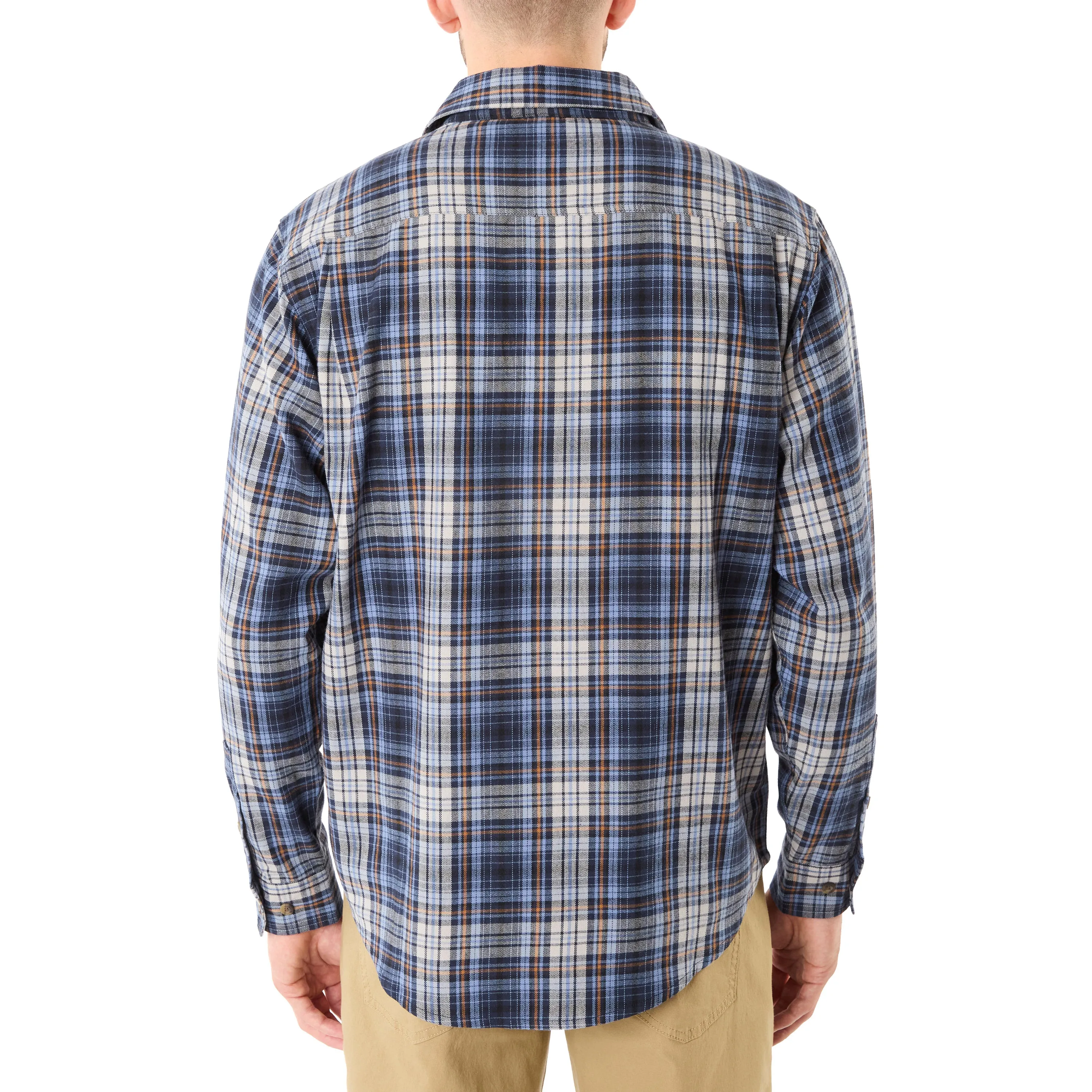 LONG SLEEVE 2-POCKET PLAID FLANNEL SHIRT WITH PEN-SLOT