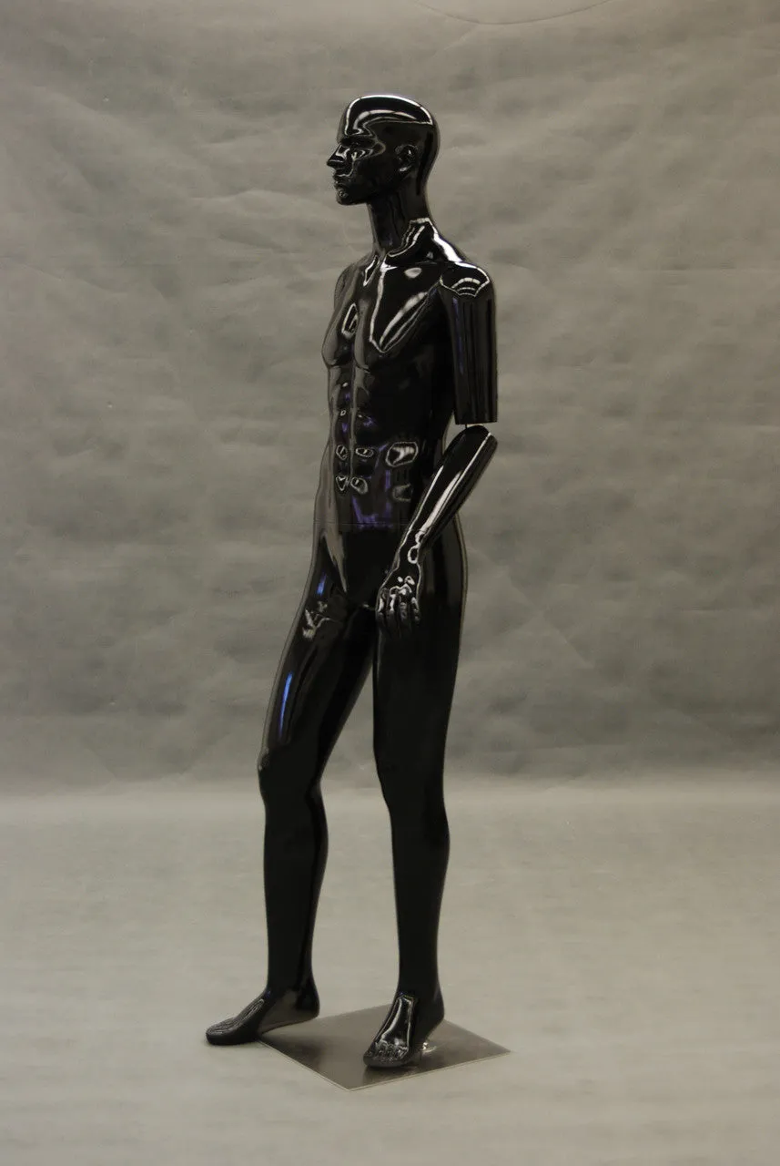 Male Black Mannequin with Movable Elbows MM-HMB2BK