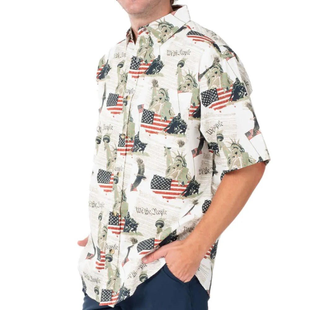 Men's USA Icons Button-Down Bundle of 3 Shirts