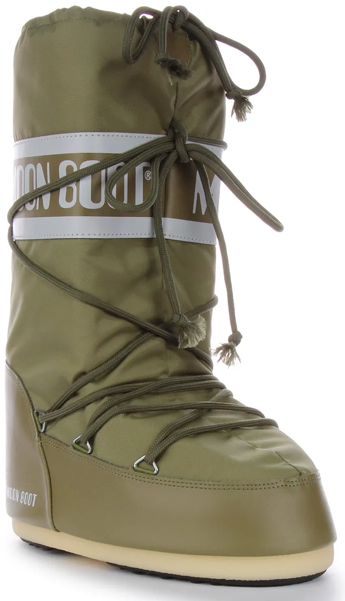 Moon Boot Mb Icon Nylon In Khaki For Women