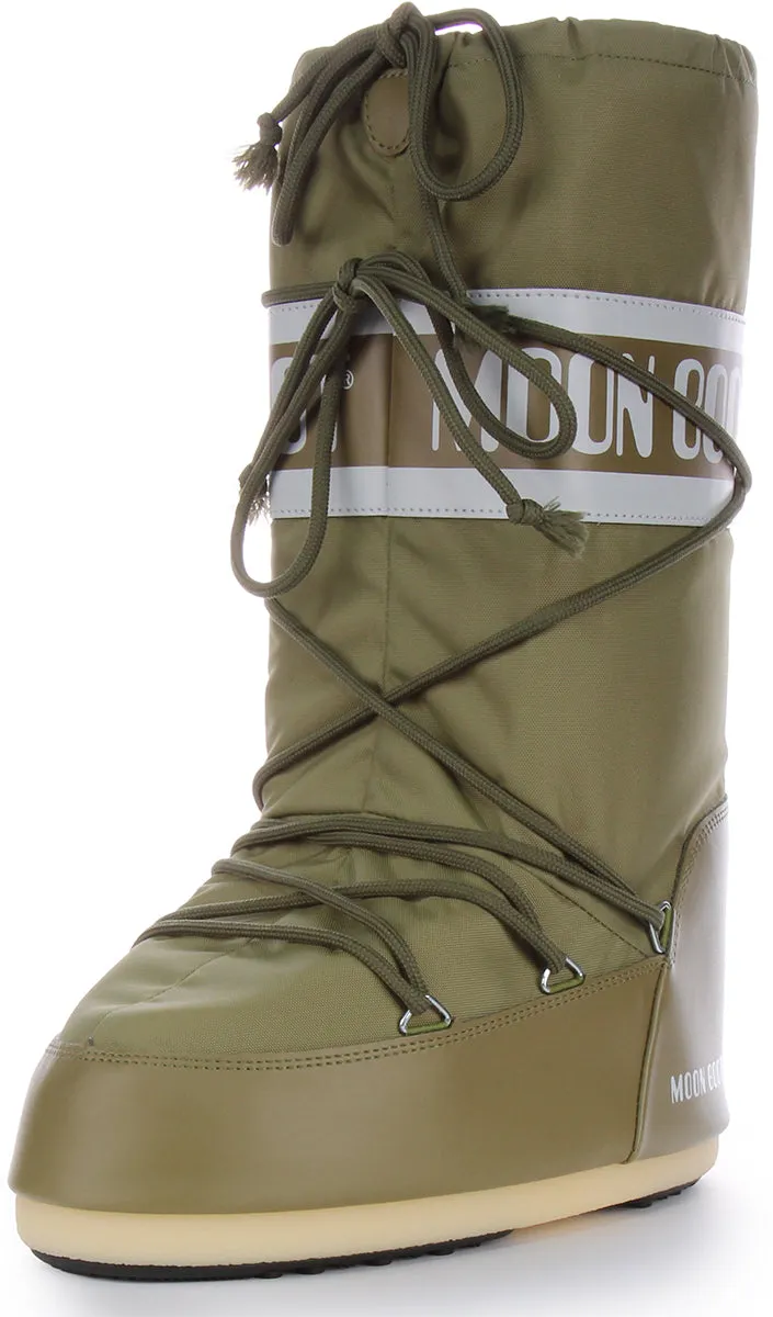 Moon Boot Mb Icon Nylon In Khaki For Women