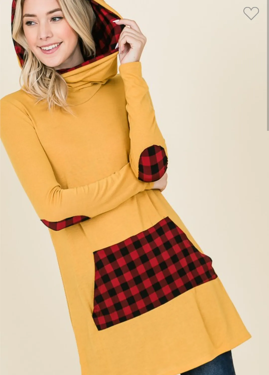 Mustard & Plaid Hoodie