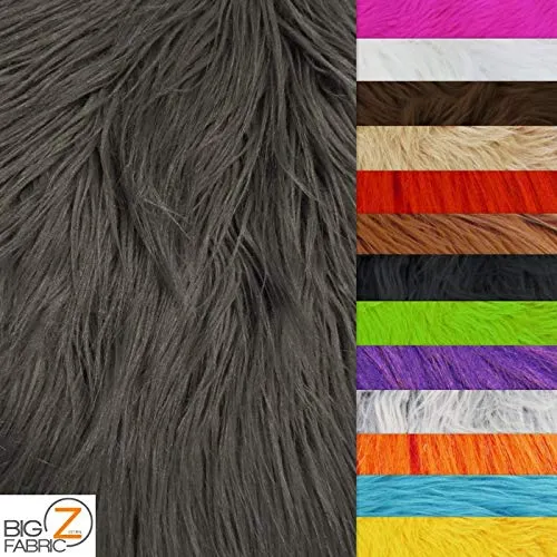 Orange Solid Gorilla Animal Long Pile Faux Fur Fabric / Sold By The Yard